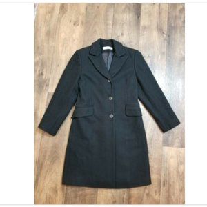 Vintage Perry Ellis Portfolio Long Wool Coat 100% Merino